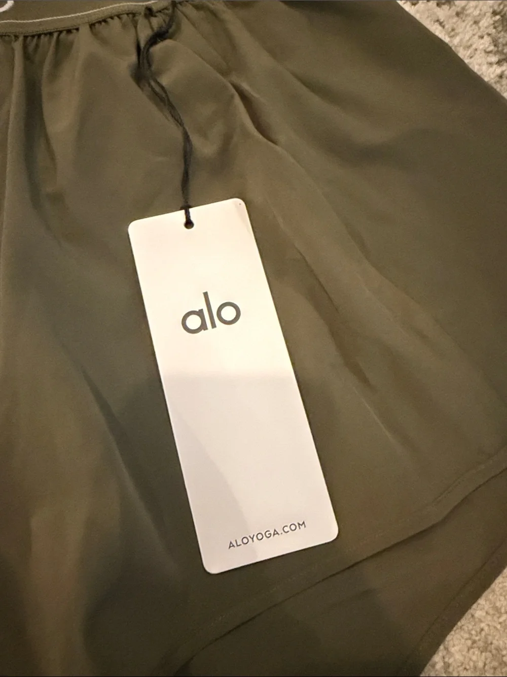 ALO Yoga Women's Olive Green Athletic Shorts
